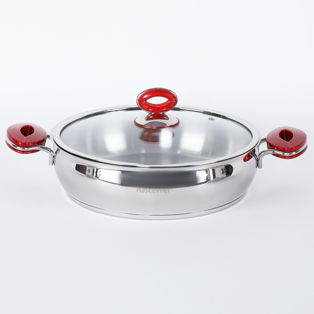 Hascevher Ensemble de Batterie de cuisine 8 pièces inox 18/10 BUSE