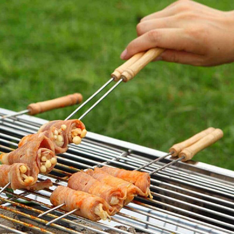 Brochettes de barbecue BBQ inox - 12 pcs