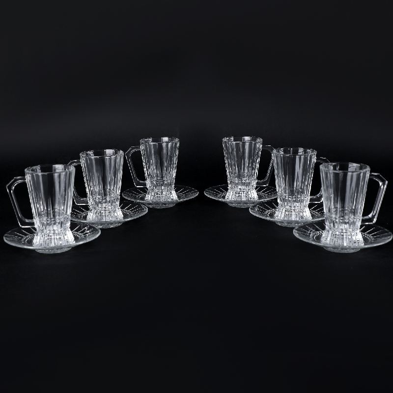 LUMINARC Coffret De 6 Verres À Thé Et Sous Tasse 8.5 CL