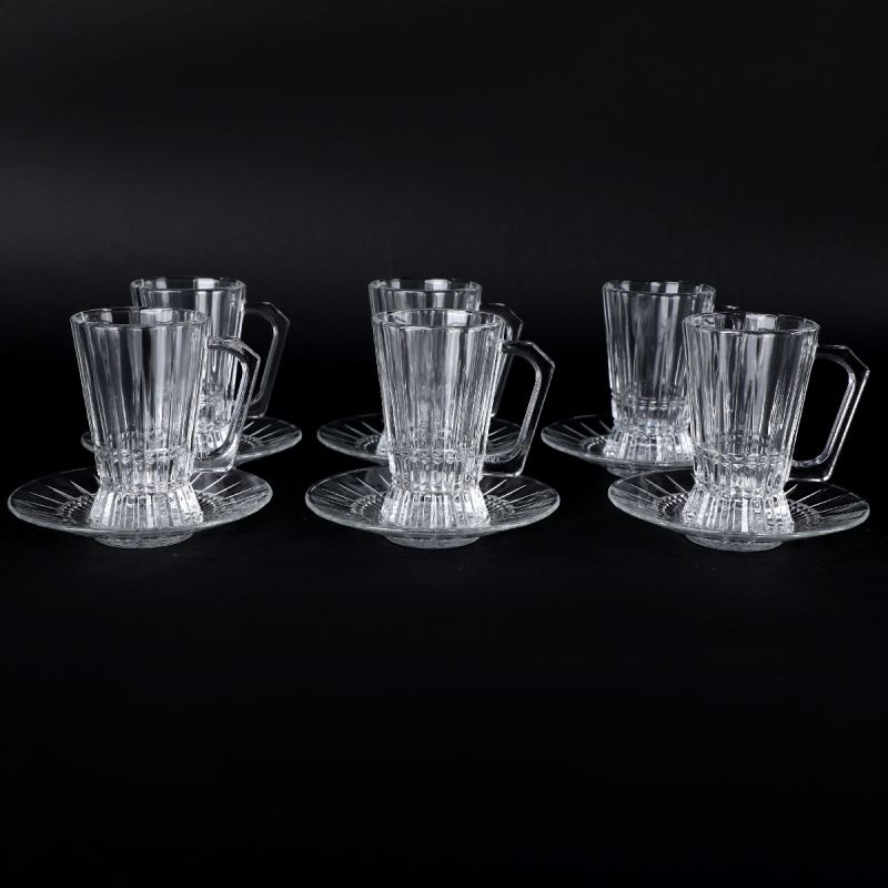 LUMINARC Coffret De 6 Verres À Thé Et Sous Tasse 8.5 CL