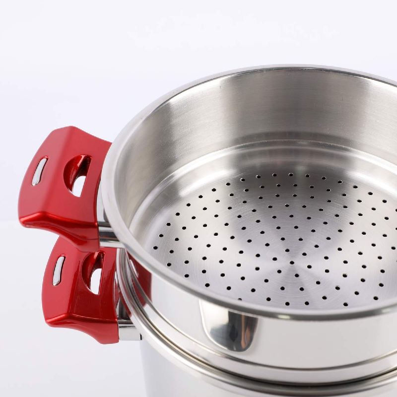 Ensemble Cocotte-couscoussiére 5+7L- Couvercle 2 fonctions - Inox18/10