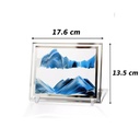 Art De Sable 3D Mobile En Verre Bleu Rectangulaire 17,6 X 13,5 Cm