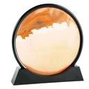 Art De Sable 3D Mobile En Verre Jaune Circulaire 25,5 X 26 X 4,5 Cm