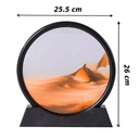 Art De Sable 3D Mobile En Verre Jaune Circulaire 25,5 X 26 X 4,5 Cm