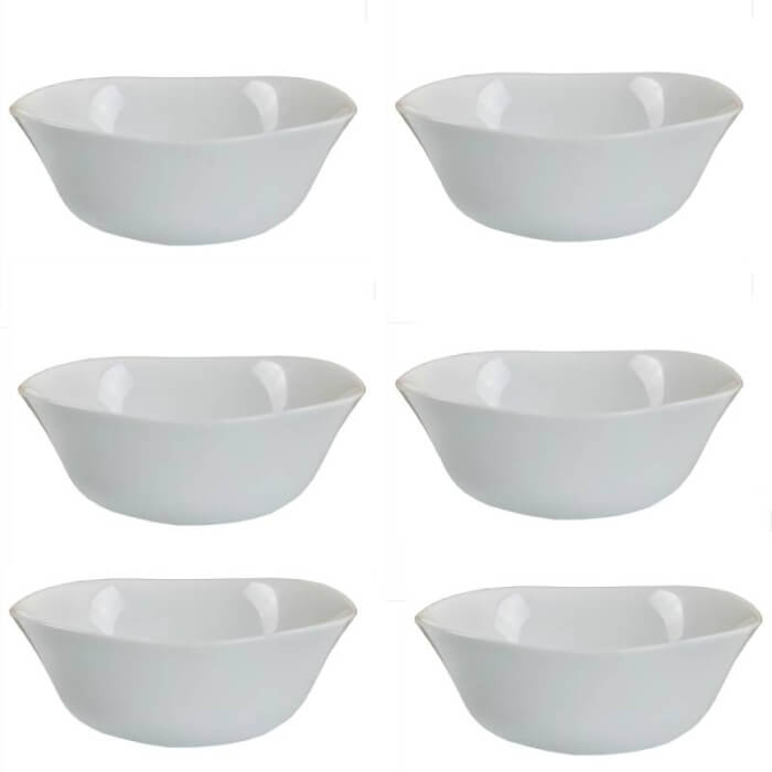 BORMIOLI ROCCO PARMA Lot de 6 Coupelle Multiusage 14 cm Blanc