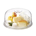 BORMIOLI ROCCO Plat À Gâteau En Verre Transparent Avec Cloche En Plastique 28 Cm