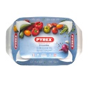 PYREX IRRESISTIBLE  Plat à Four Rectangulaire en Verre, Transparent, 39 x 25 cm