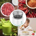 Mini Hachoir électrique Food processor rechargeable sans fil en Blanc