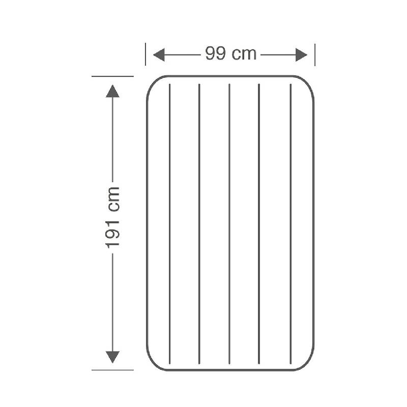 Intex Dura-Beam Standard Matelas gonflable - 99 x 191 x 25 cm - 1 Pers