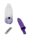 Couteau à éplucher en acier inoxydable, avec boîte de rangement en plastique en Violet