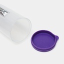 Couteau à éplucher en acier inoxydable, avec boîte de rangement en plastique en Violet