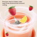 Mini Blender Mixeur Portable Rechargeable Forme Bouteille 480 Ml orangé