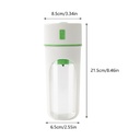 Mini Blender Mixeur Portable Rechargeable Forme Bouteille  480 Ml vert