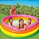 INTEX Piscine gonflable SUNSET GLOW avec 4 anneaux - 168 X 46 cm