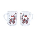 KID MUG Coffret 2 verre HELLO KITTY-AZUR Glass  24 Cl