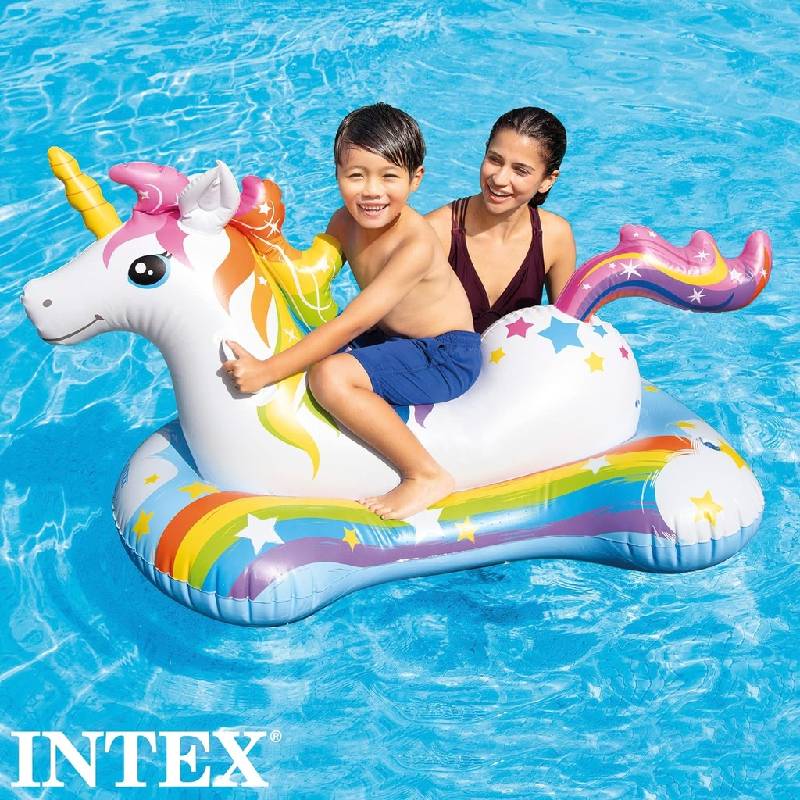 INTEX Bouée Gonflable unicorne A Chevaucher 163 x 86 cm