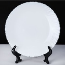 LUMINARC Lot 6 de Assiettes Plates blanc FESTON 25 CM