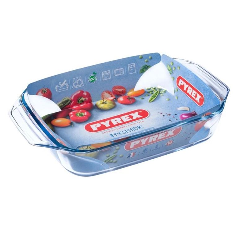 PYREX IRRESISTIBLE Plat Rectangulaire En Verre Transparent 35 X 23 Cm