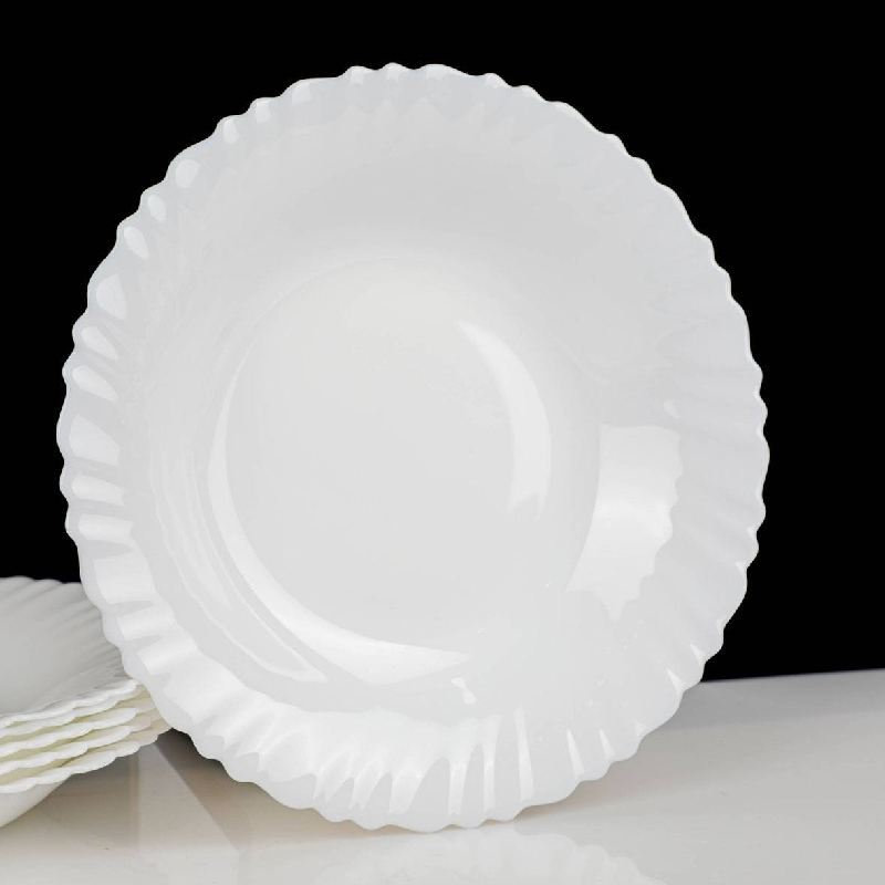 LUMINARC FESTON Lot de 6 Assiettes Creuses Blanc 23 cm