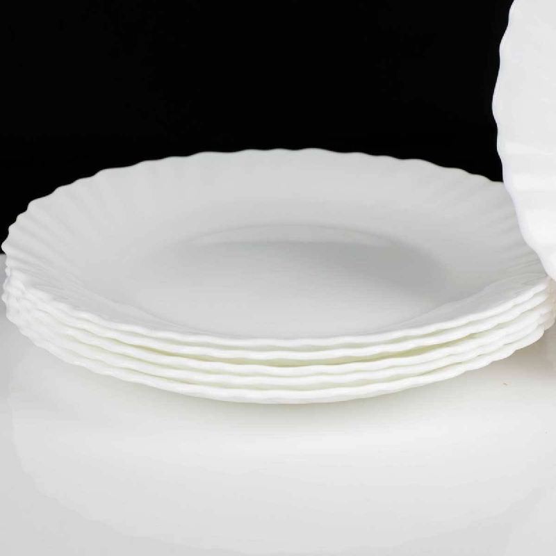 LUMINARC FESTON lot de 6 assiettes à dessert blanc 19 cm