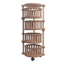 Étagère de rangement en bois forme rond