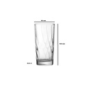 UNI GLASS SET de 6 Coupes en verre KYKNOS 24.5 cl