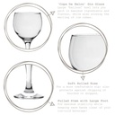 UNI GLASS SET de 6 Coupes en verre KOUROS 21 cl