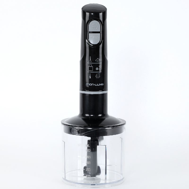 Mixeur Plongeant Multifonction 4 En 1 acier inoxydable Noir 400 W MON-LUXE