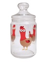 Ensemble de 3 Bocaux Hermétiques en Verre LUMINARC Motif POULE (1000 ml, 750 ml, 500 ml)