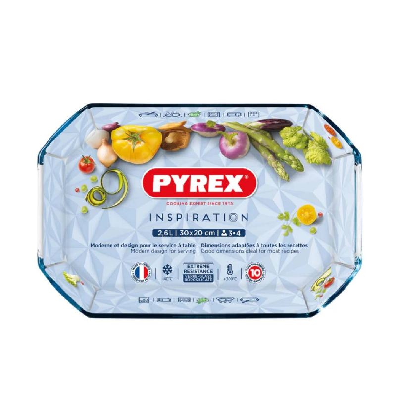 PYREX INSPIRATION PLAT à four rectangulaire 30 x 20 x 7 cm 2,6 L