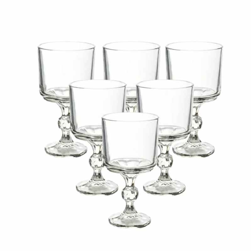 Azur Glass Coffret de 6 coupes en verre LUX DIAMOND 28 cl