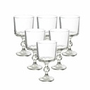 Azur Glass Coffret de 6 coupes en verre LUX DIAMOND 28 cl