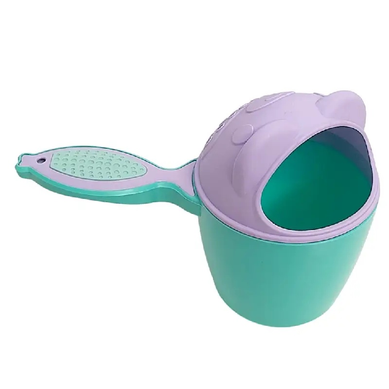 Safari Cook Plast Tasse de Bain pour Bébé Vert avec Couvercle Violet