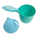 Safari Cook Plast Tasse de Bain pour Bébé vert avec Couvercle Bleu Ciel