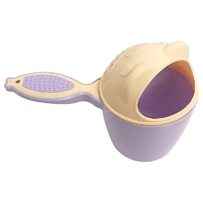 Safari Cook Plast Tasse de Bain pour Bébé Violet avec Couvercle Beige