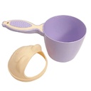 Safari Cook Plast Tasse de Bain pour Bébé Violet avec Couvercle Beige