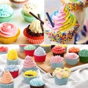 QLÚX IDEAS Poche à douilles réutilisables, stylo de décoration de gâteau, pour décorateurs de crème et de desserts avec 9 becs différents Blanc