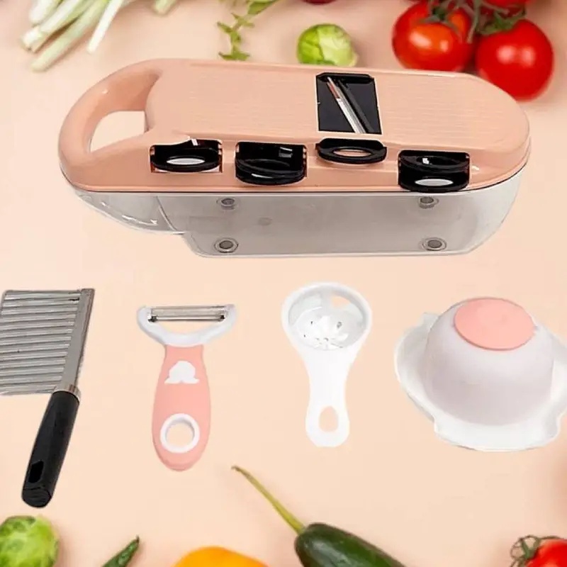 Mandoline Végétale Slicer 12 Pièces-Rose