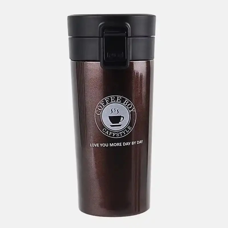 Thermos à Café Isotherme 380 ml en Acier Inoxydable avec Filtre -Marron