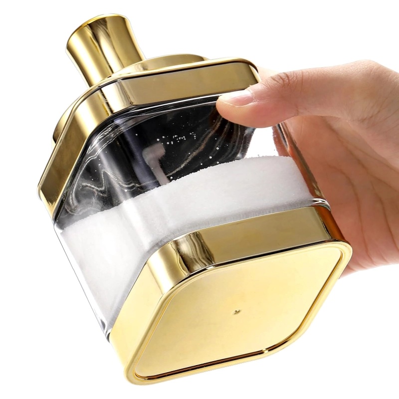 Ensemble de 4 bocaux alimentaires Doré en verre avec une cuillère