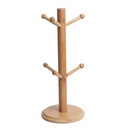 Lot de 6 Mugs avec Support en Bois
