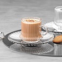 Service à café 12 pcs Azur Glass tasse et sou tasse -220ml -ROBUSTA Lines