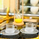 Service à café 12 pcs Azur Glass tasse et sou tasse -220ml -ROBUSTA Lines