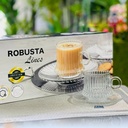 Service à café 12 pcs Azur Glass tasse et sou tasse -220ml -ROBUSTA Lines