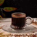 Service à café 12 pcs Azur Glass tasse et sou tasse -220ml -ROBUSTA Lines