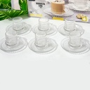 Service à café 12 pcs Azur Glass tasse et sou tasse -220ml -ROBUSTA Lines
