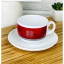 Luminarc Coffret De 6 Verres à Café Tasse et Sous Tasses – RUBIS 9 CL