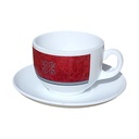 Luminarc Coffret De 6 Verres à Café Tasse et Sous Tasses – RUBIS 22 CL