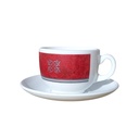 Luminarc Coffret De 6 Verres à Café Tasse et Sous Tasses – RUBIS 22 CL