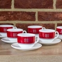 Luminarc Coffret De 6 Verres à Café Tasse et Sous Tasses – RUBIS 22 CL